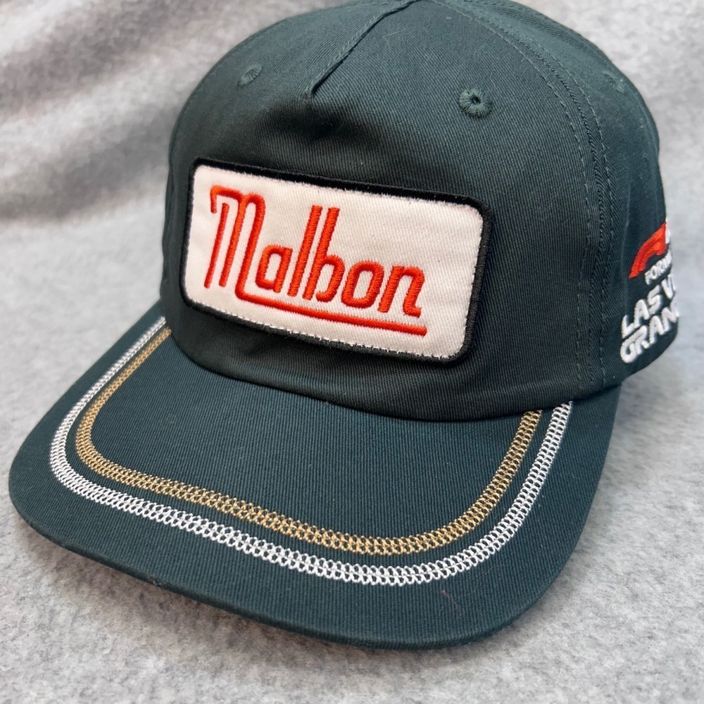 Malbon Patch Mens Green Malbon F1 Las Vegas Grand Prix Snapback Hat OSFA